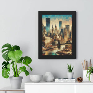 Framed Vertical Poster – Urban Horse Art - Dipaliz - Posters Prints & Visual Artwork