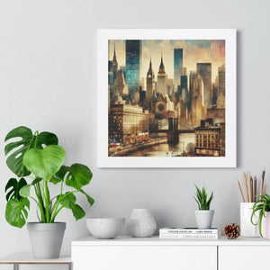 Framed Vertical Poster – Urban Horse Art - Dipaliz - Posters Prints & Visual Artwork