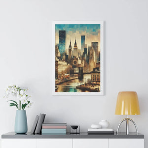 Framed Vertical Poster – Urban Horse Art - Dipaliz - Posters Prints & Visual Artwork