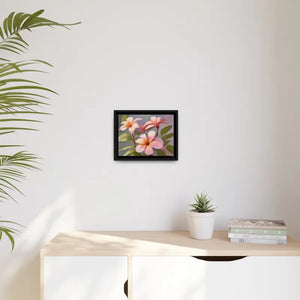 Frangipani Flowers Matte Canvas Art Print - Dipaliz - Posters Prints & Visual Artwork