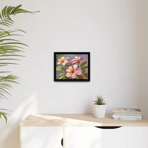 Frangipani Flowers Matte Canvas Art Print - Dipaliz - Posters Prints & Visual Artwork