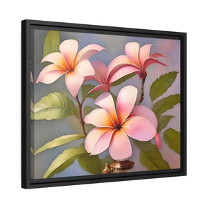 Frangipani Flowers Matte Canvas Art Print - Dipaliz - Posters Prints & Visual Artwork