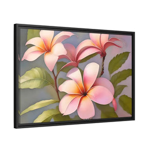 Frangipani Flowers Matte Canvas Art Print - Dipaliz - Posters Prints & Visual Artwork