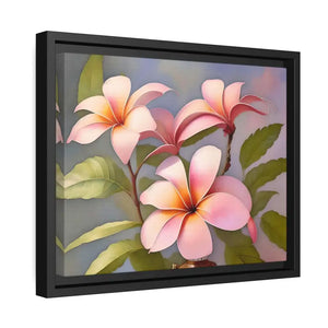 Frangipani Flowers Matte Canvas Art Print - Dipaliz - Posters Prints & Visual Artwork