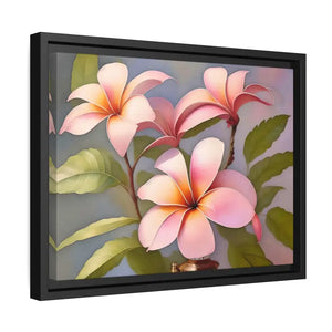 Frangipani Flowers Matte Canvas Art Print - Dipaliz - Posters Prints & Visual Artwork