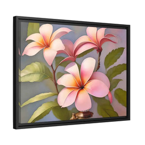Frangipani Flowers Matte Canvas Art Print - Dipaliz - Posters Prints & Visual Artwork