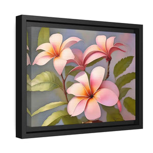 Frangipani Flowers Matte Canvas Art Print - Dipaliz - Posters Prints & Visual Artwork