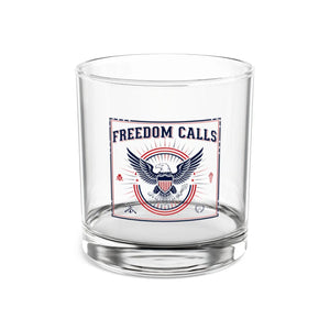 Freedom Calls 10oz Rocks Glass – Patriotic Eagle Whiskey Tumbler - Tumblers