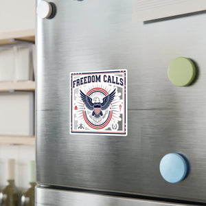 Freedom Calls Eagle Vinyl Decal, Patriotic Kiss-cut Sticker - Home Decor Decals