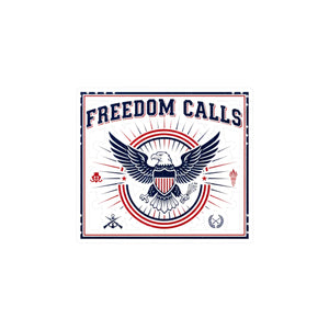 Freedom Calls Eagle Vinyl Decal, Patriotic Kiss-cut Sticker - Home Decor Decals