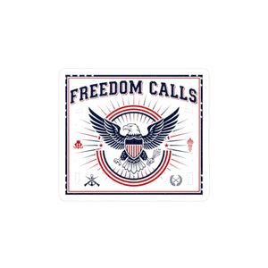 Freedom Calls Eagle Vinyl Decal, Patriotic Kiss-cut Sticker - Home Decor Decals