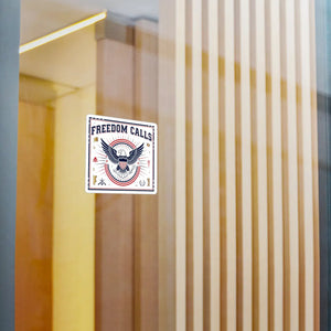 Freedom Calls Eagle Vinyl Decal, Patriotic Kiss-cut Sticker - Home Decor Decals