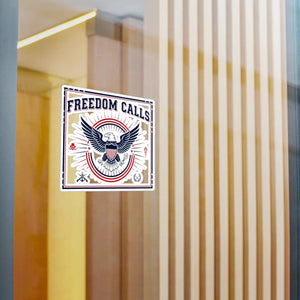 Freedom Calls Eagle Vinyl Decal, Patriotic Kiss-cut Sticker - Home Decor Decals