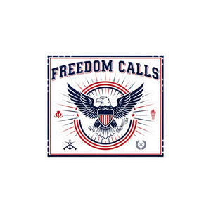 Freedom Calls Eagle Vinyl Decal, Patriotic Kiss-cut Sticker - Home Decor Decals