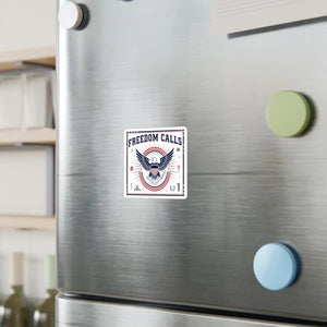 Freedom Calls Eagle Vinyl Decal, Patriotic Kiss-cut Sticker - Home Decor Decals