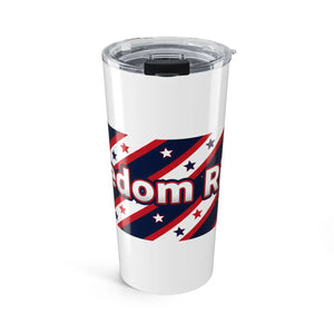 Freedom Rings 20oz Tumbler - Patriotic Red White & Blue Travel Cup - Tumblers