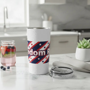 Freedom Rings 20oz Tumbler - Patriotic Red White & Blue Travel Cup - Tumblers