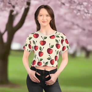 Cherry Crop Tee - Fresh Summer Vibes Style - Dipaliz - T-shirts