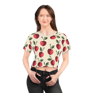 Cherry Crop Tee - Fresh Summer Vibes Style - Dipaliz - White Stitching / Xs - T-shirts