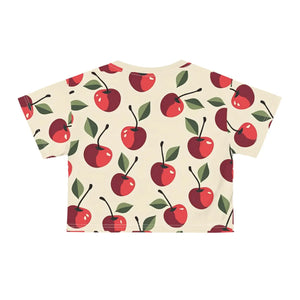 Vibrant Cherry Crop Tee - Summer Vibes Cotton - Dipaliz - T-shirts - Xs