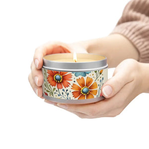 Fresh Coffee Tin Candles Hand Poured Cafe Aroma - Dipaliz - 8oz / Silver / Spa Retreat