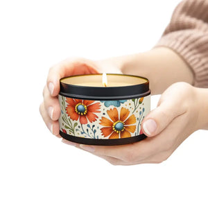 Fresh Coffee Tin Candles Hand Poured Cafe Aroma - Dipaliz - 8oz / Black / Evergreen