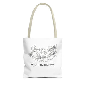 Farmers Market Tote Bag - Fresh Farm Vibes Grocery Shopper - Dipaliz - 13’’ × / Beige - Bags