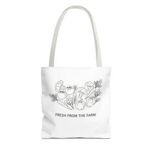 Farmers Market Tote Bag - Fresh Farm Vibes Grocery Shopper - Dipaliz - 13’’ × / White - Bags