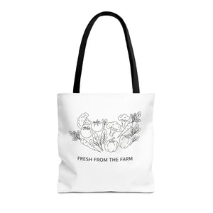 Farmers Market Tote Bag - Fresh Farm Vibes Grocery Shopper - Dipaliz - 16’’ × / Black - Bags