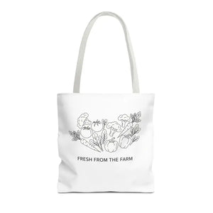Farmers Market Tote Bag - Fresh Farm Vibes Grocery Shopper - Dipaliz - 16’’ × / White - Bags