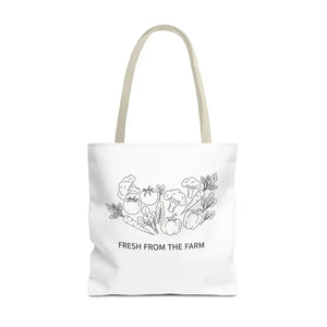 Farmers Market Tote Bag - Fresh Farm Vibes Grocery Shopper - Dipaliz - 18’’ × / Beige - Bags