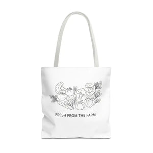 Farmers Market Tote Bag - Fresh Farm Vibes Grocery Shopper - Dipaliz - 18’’ × / White - Bags