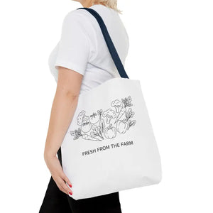 Farmers Market Tote Bag - Fresh Farm Vibes Grocery Shopper - Dipaliz - Bags