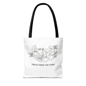 Farmers Market Tote Bag - Fresh Farm Vibes Grocery Shopper - Dipaliz - Bags