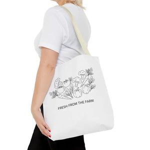 Farmers Market Tote Bag - Fresh Farm Vibes Grocery Shopper - Dipaliz - Bags