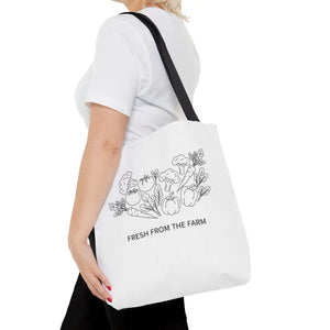 Farmers Market Tote Bag - Fresh Farm Vibes Grocery Shopper - Dipaliz - Bags