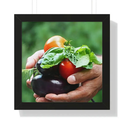 Transform your Kitchen with Fresh Organic Veggies Poster - 16″ × / Black