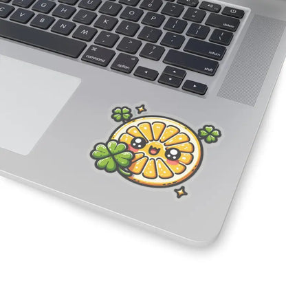 Zesty Lemon Slice Kiss-cut Stickers for Fresh Vibes - 3’’ × / Transparent Paper Products