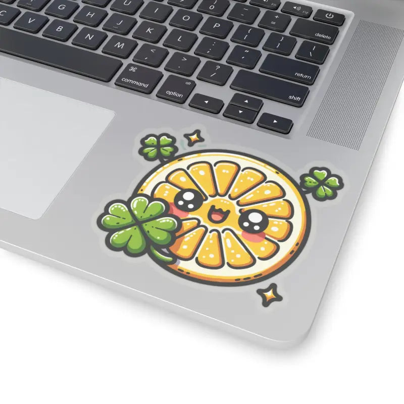 Zesty Lemon Slice Kiss-cut Stickers for Fresh Vibes - 4’’ × / Transparent Paper Products