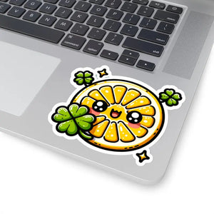 Paper Products - Lemon Slice Kiss Cut Stickers - Citrus Fashion Decor - Dipaliz 4’’ × / White