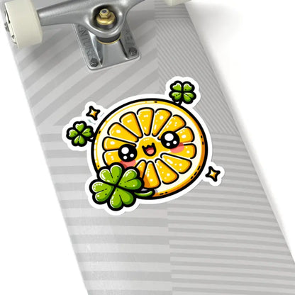 Zesty Lemon Slice Kiss-cut Stickers for Fresh Vibes - 6’’ × / White Paper Products