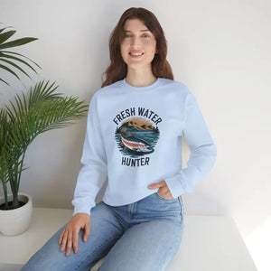 Fresh Water Hunter Unisex Heavy Blend Crewneck - Dipaliz - Sweatshirts