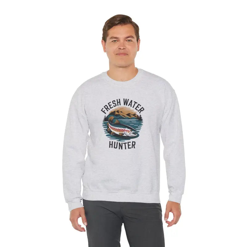 Fresh Water Hunter Unisex Heavy Blend Crewneck Sweatshirt