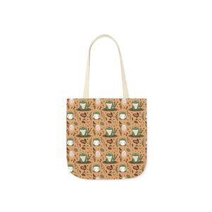 Playful Frog Canvas Tote Bag - Durable Polyester - Dipaliz - Shopping Totes