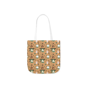 Playful Frog Canvas Tote Bag - Durable Polyester - Dipaliz - Shopping Totes