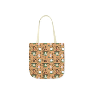 Playful Frog Canvas Tote Bag - Durable Polyester - Dipaliz - Shopping Totes