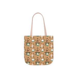 Playful Frog Canvas Tote Bag - Durable Polyester - Dipaliz - Shopping Totes