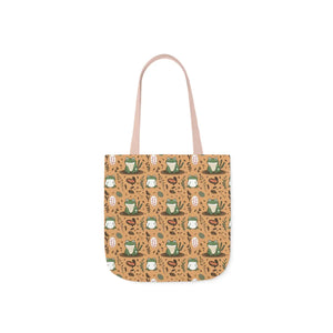 Playful Frog Canvas Tote Bag - Durable Polyester - Dipaliz - Shopping Totes