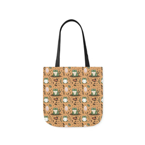 Playful Frog Canvas Tote Bag - Durable Polyester - Dipaliz - Shopping Totes