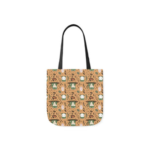 Playful Frog Canvas Tote Bag - Durable Polyester - Dipaliz - Shopping Totes